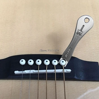 1 Adet Akustik Gitar Köprü Pimleri Çektirme Extractor Temizleme Aracı Paslanmaz Çelik