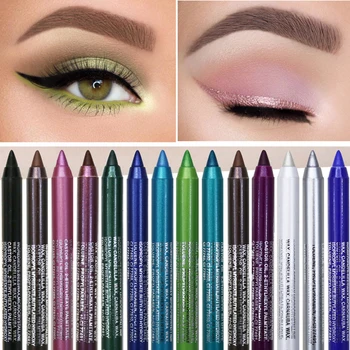 1 adet Mat Göz Kalemi Kalem Renkli Su Geçirmez Ter geçirmez Farı Eyeliner Seksi Büyüleyici Göz Kalemi makyaj kalemi Güzellik Kozmetik