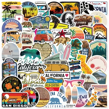 10/30/50 adet Amerika Kaliforniya Graffiti Popüler Turları Çıkartmalar Buzdolabı Gitar Kaykay Seyahat Bavul Telefon Dizüstü Bagaj