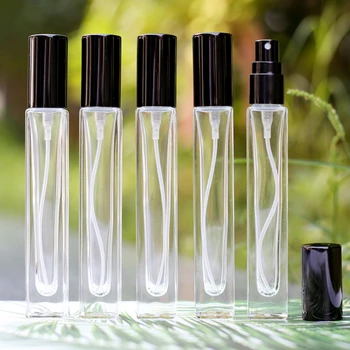 10 adet / grup 10ml Doldurulabilir Örnek Parfüm Cam Şişe Seyahat Boş Sprey Atomizer Şişeleri Kozmetik Ambalaj Kabı