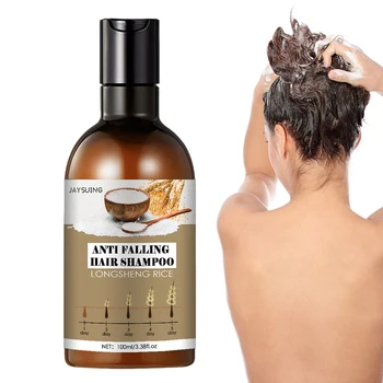 100ml Pirinç Fermente Anti Saç Dökülmesi Şampuanı Saç Büyüme Pirinç Suyu Özü / Pirinç Proteinleri Saç Besleyici Sıvı Nemlendirici