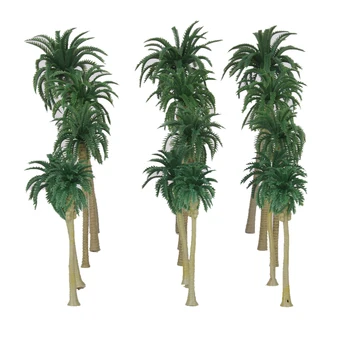 15 Plastik Model Hindistan Cevizi Palmiye Ağaçları Yağmur Ormanı Plaj Diorama Manzara HO N Z Model Ağaçları Yeşil Palmiye Ağaçları Modeli Yapı Kitleri