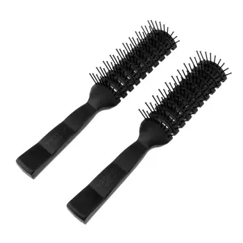 2 adet Şekillendirici Saç Fırçası Kaburga Tarak Anti-Statik Salon Bacalı Kıvırcık Saç Tarak
