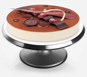 304 paslanmaz çelik 48 dekoratif meme seti alüminyum alaşımlı kek dekorasyon döner tabla dönen kek 12 inç pikap dekorasyon