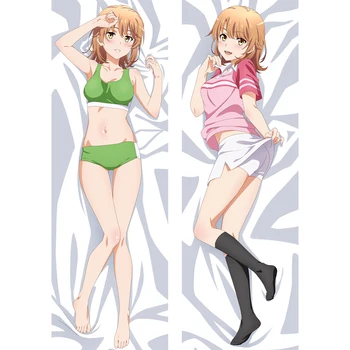 50x180cm Benim Gençlik Romantik Komedi Yanlış Anime Isshiki Iroha Dakimakura tam vücut yastığı Kılıfı Sarılma Vücut Prop