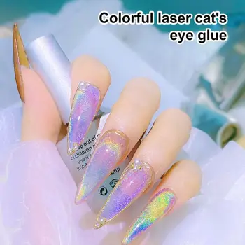 8g Tırnak Vernik Moda Minimalist Evrensel Renkli Kedi Gözü UV Jel Kız Oje Tırnak Tutkal