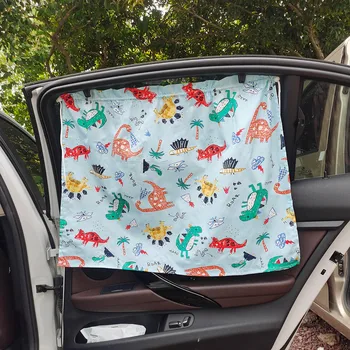 Araba güneşliği Perde Araba Pencere Güneşlik Kapak Vantuz Karikatür Evrensel Yan Pencere Güneşlik UV Koruma Çocuk Bebek İçin