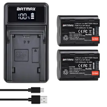 Batmax 2280 mAh NP-W235 NP W235 Pil + LED USB şarj aleti Fujifilm Fuji için X-T4, XT4 kamera pil