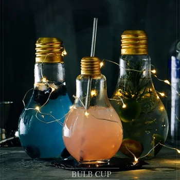 Benzersiz Yaratıcı lamba ampulü Küre kokteyl bardakları Bar Kulübü Suyu şarap bardağı Öğrenci Taşınabilir Juiceglass Bicchieri Vetro Vaso Plegable