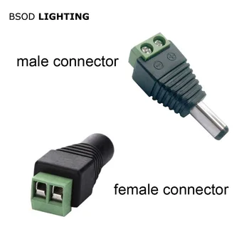 BSOD DC adaptör jak Fiş Güç Konektörü Erkek Dişi 5.5 mm X 2.1 mm LED Şerit için kapalı devre kameralar