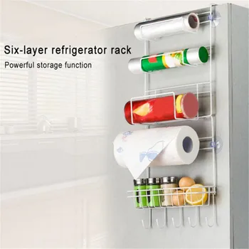 Buzdolabı Rafı Yan Raf Yan Duvar Tutucu Çok Fonksiyonlu Mutfak Malzemeleri Organizatör Ev Çok katmanlı Buzdolabı Depolama