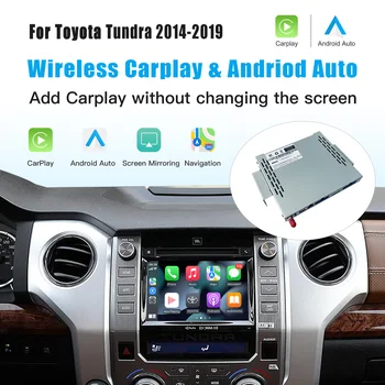 CARABC Kablosuz Apple Carplay Android Otomatik TOYOTA TUNDRA 2014-2019 İçin Yansıtma Navigasyon Ters Kamera Araba Dekoder