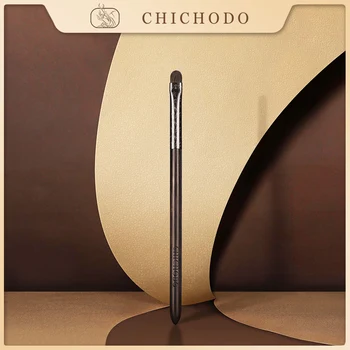 CHICHODO makyaj fırçası - 2021 Yeni Lüks Oyma Abanoz Hayvan Kılı Serisi-Midilli ve Keçi Kılı Göz Farı Fırçası-güzellik kalemi-make up-E118