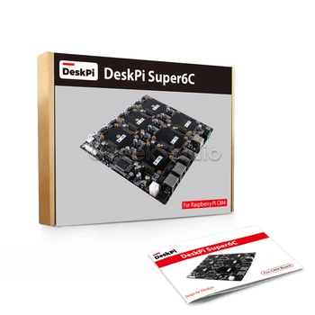 DeskPi Super6C Ahududu Pi CM4 Küme Mini-ITX Kurulu 6 RPİ Hesaplama Modülü 4 Desteklenen