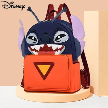 Disney Anime Dikiş Sırt Çantası Karikatür Sevimli Moda PU 3D Bilgisayar Çantası Büyük Kapasiteli Çocuk okul çantası Çanta Erkekler ve Kadınlar İçin kadın