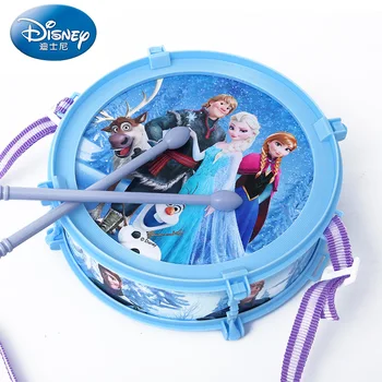 Disney kızlar müzik aletleri el kız ve erkek davul beat dondurulmuş Çizgi film davul oyuncaklar oyuncak 0-3 yaşında