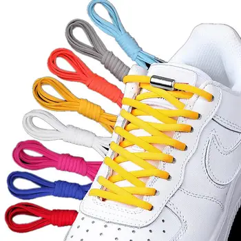 Drop shipping Elastik Ayakabı Hiçbir kravat Ayakkabı bağcıkları Çocuklar ve Yetişkin için Sneakers Yuvarlak Ayakkabı Bağı Hızlı Bağcıkları Ayakkabı toptan