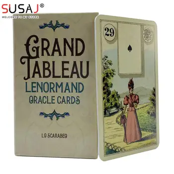 Grand Tableau Lenormand Oracle Kartları 36 Kart Oracle Güverte Aile Partisi Eğlenceli Tarots Kehanet Tarot Kartları Masa Oyunu карты таро