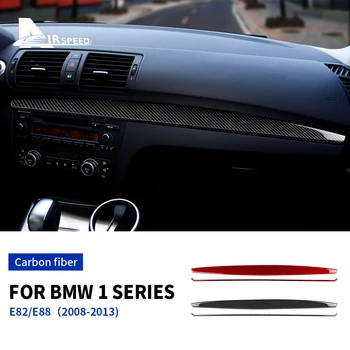Karbon Fiber BMW 1 Serisi için E81 E82 E87 E88 2008-2013 Aksesuarları Trim Çıkartmalar Co-pilot Gösterge Paneli Araba Styling Çıkartmaları