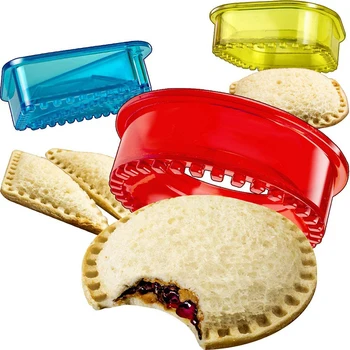 Kum İle Kesici ve Mühürleyen Seti Çocuklar İçin Öğle Yemeği Sandviç Decruster Uncrustables Makinesi Ekmek Tost Kahvaltı Kalıp
