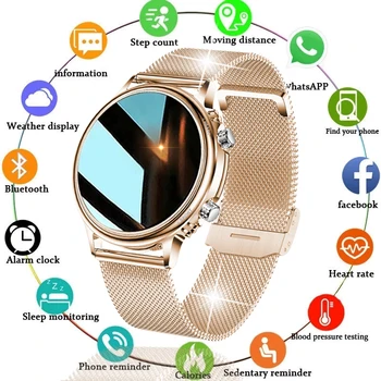 LIGE 2021 Lüks Yeni Kadın akıllı saat Erkekler Renkli Ekran Tam Dokunmatik Spor İzci Akıllı Su Geçirmez Saat Bayanlar SmartWatch Erkekler