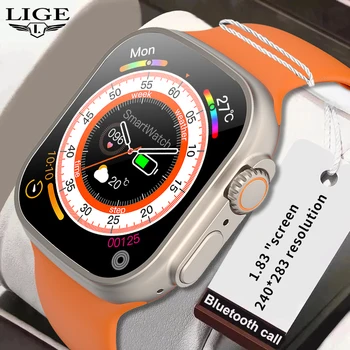 LIGE Yeni Bluetooth Çağrı Erkekler akıllı saat Kadınlar İçin 2.0 HD Ekran Spor Tracket Smartwatch Erkekler Bluetooth Çağrı EKG IP67 Su Geçirmez