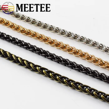 Meetee 50-200cm Yedek 7mm Metal Zincir omuzdan askili çanta Askısı Kadın Çantası Zincirleri Kemerler Dekorasyon DIY Donanım Aksesuarları