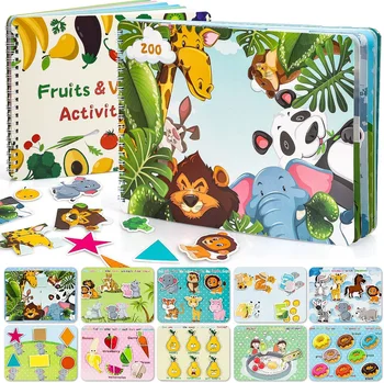 Montessori Velcro Sessiz Kitap çocuk oyuncağı Yürümeye Başlayan Meşgul Kitap Otizm Duyusal Öğrenme Eğitim Okul Öncesi etkinlik kitabı Çocuklar için