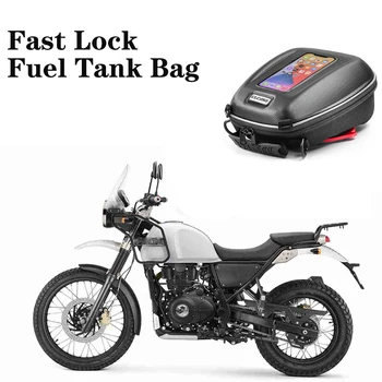 Motosiklet Tanklock BF39 Yakıt Deposu Çantası Flanş Royal Enfield Himalaya Scram 411 2016-2022 Telefon Navigasyon Sert Kabuk
