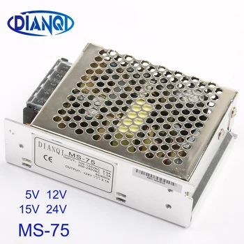  MS-75-5 MS-75-12 MS-75-24 anahtarlama güç kaynağı ünitesi dc voltaj regülatörü MS-75w 5 v 12 v 15 v 24 v mini boyutu din led ac dc