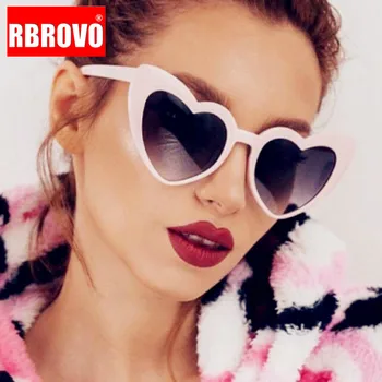 RBROVO Aşk Kalp Güneş Gözlüğü Kadın 2021 Yüksek Kaliteli Gözlük Vintage Metal Menteşe Gözlük Kadın Retro Gözlük Shades Kadınlar İçin
