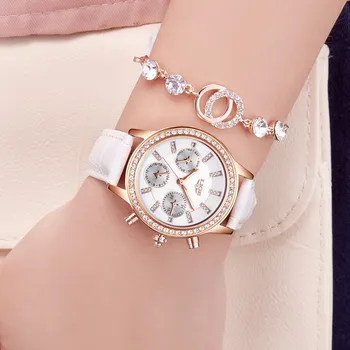 Relogio feminino Kadın Saatler LIGE Lüks Marka Kız quartz saat Rahat Deri Bayan Elbise Saatler Kadınlar Saat Montre Femme