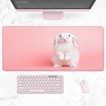 Sevimli Kawaii Pembe Tavşan Mouse Pad Oyun XL Büyük Yeni Mousepad XXL Fare Mat MousePads Halı Yumuşak Kaymaz Bilgisayar Fare Pedi