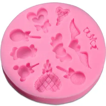 Sevimli Lolipop Kalp Kek Kalıpları Fondan Jello Jöle Şeker Buz Dantel Kalıpları Kek Dekorasyon Araçları Mutfak Aksesuarları C1698