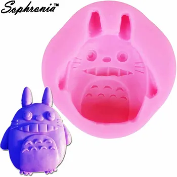 Sophronia Totoro Kedi Hayvan Silikon Kalıpları Taç Gumpaste Çikolata Şeker Kalıpları Kek Fondan Kek Dekorasyon Araçları m883