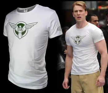 Sıcak satış t-shirt KAPTAN kalkanı Süper Kahraman Cosplay giysi erkekler %100 % pamuk Phil Coulson t gömlek artı boyutu tişört Tee