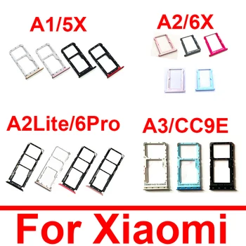 Sım Kart Tepsi Soket Xiao mi mi A1 A2 Lite A3 5X 6X CC9e kırmızı mi 6 Pro Sım mi cro okuyucu Kart Adaptörleri Tutucu Yedek Parçalar