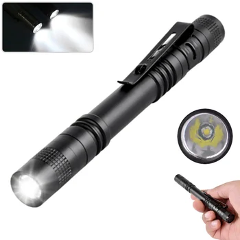 Taşınabilir küçük Mini LED el feneri seti el kalem ışık cep feneri için yüksek lümen ile kamp balıkçılık linterna
