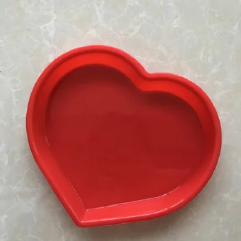 Tek silikon büyük pişirme plakası silikon kek kalıbı kalp aşk silikon pişirme plakası