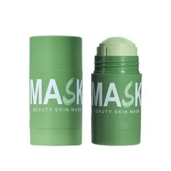 Temizleme Yeşil Çubuk Yeşil çay Sopa Maskesi Arındırıcı Kil Sopa Maskesi Yağ Kontrolü Anti-akne Patlıcan Cilt Bakımı Beyazlatma