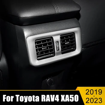 Toyota için RAV4 2019-2021 2022 2023 RAV 4 XA50 ABS Araba Arka Klima Havalandırma Çıkışı krom çerçeve Trim Sticker Aksesuarları
