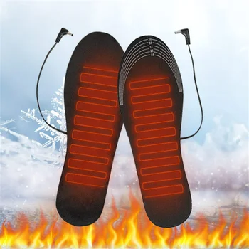 USB Isıtmalı Ayakkabı Tabanlık Elektrikli Ayak isıtma pedi Ayak İsıtıcı Çorap Ped Kış Açık Spor Isıtma Astarı Kış Sıcak Yastık
