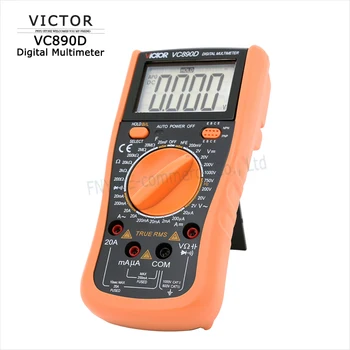 VICTOR VC890D profesyonel dijital multimetre DC gerilim akım kapasite 2000uF 20A arka ışık kaynağı test cihazı