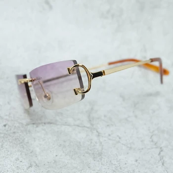 Vintage Gözlük Erkekler Küçük Kare Güneş Gözlüğü Metal Tel C Moda Şık Şeker Marka Tasarımcı Carter Parti Gözlük gafas de sol