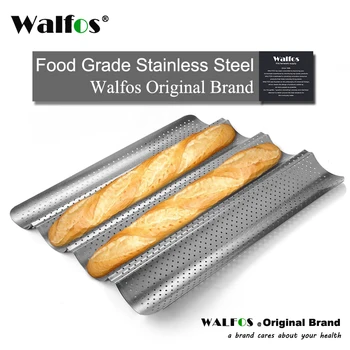 WALFOS Fransız Ekmek fırın tepsisi 2/4 Oluk Dalga Somun Ekmek Fırında Kalıp Yapışmaz ekmek tavaları Pişirme kapları Tepsi Pasta Araçları