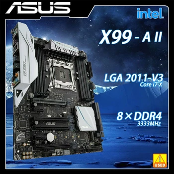 X99 Anakart ASUS X99-A II Intel X99 çip için Uygun LGA 2011 yuvası Çekirdek i7 X serisi Dört kanallı DDR4 Max 128GB PCI-E3