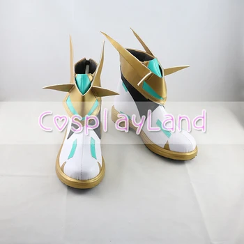 Xenoblade Chronicles 2 Mythra Cosplay Çizmeler Ayakkabı Kadın Kostüm Özelleştirilmiş Aksesuarları Cadılar Bayramı parti ayakkabıları