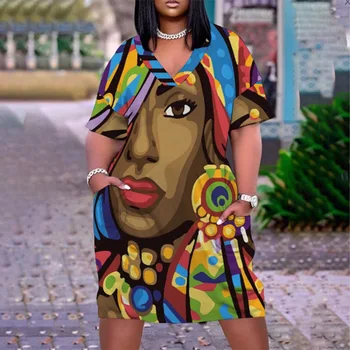 Yaz Sevimli Kız Elbise kadın Moda Bohem Plaj Elbiseleri Midi Cep Gotik Kısa Kollu Afrika Kadın Elbise Zarif Seksi