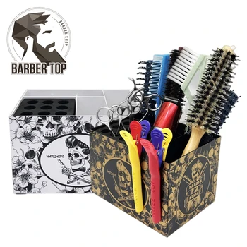 Yeni Kuaförlük Makas Standı Salon Saç Klipleri Tarak Organizatör berber aletleri Ekran Kutusu Saç Fırçası saklama kutusu