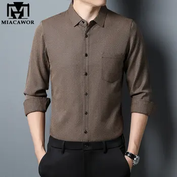 Yeni Marka Ekose Gömlek Erkekler yüksek kaliteli yay Sonbahar Tam Kollu Casual Sosyal Bluz Slim Fit Camisa Masculina C931